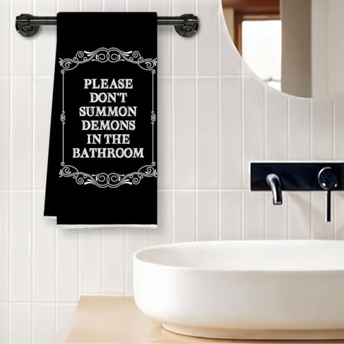 Gothic Witchy Hand Towels - Spooky Bathroom Decor 16x24 Inch