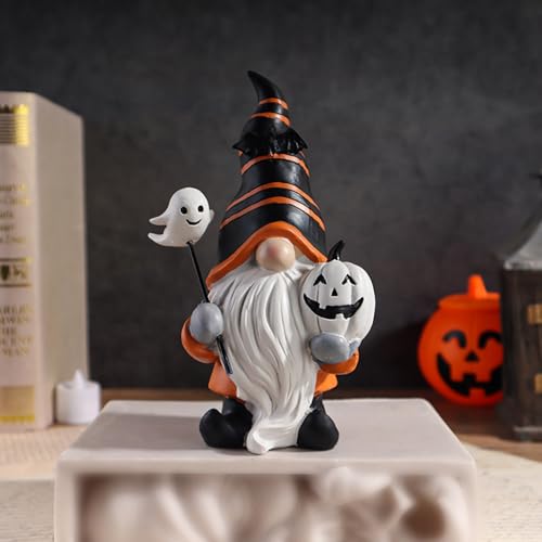 Halloween Gnome Figurines Resin Statues Indoor Tabletop Decor - Set of 1