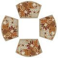 12x18 Inch Wedge Placemats Set of 4 - Hello Fall Pumpkins Decor, Khaki
