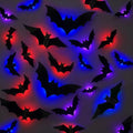 Makevivi 24 Pcs Halloween LED Bat Decorations - 3D Wall Lights for Door & Window - Bat / 12 Pcs