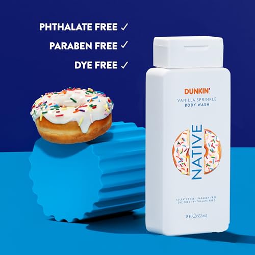 Native Body Wash Dunkin Vanilla Sprinkle - Sulfate & Paraben-Free 18oz