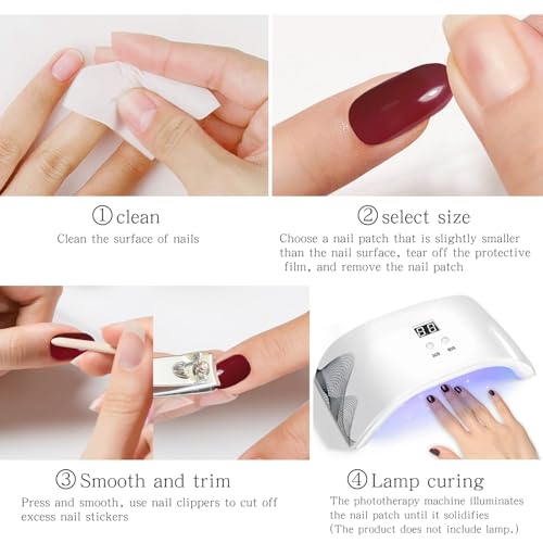 Semi Cured Gel Nail Art Strips - Christmas Glitter French Tip Wraps