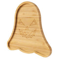Ghost-Shaped Bamboo Serving Tray - Halloween Party Snack Platter, 10 Inch, Variation: Ghost