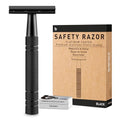 Matte Black Safety Razor - Reusable Single Blade Razor for Men & Women