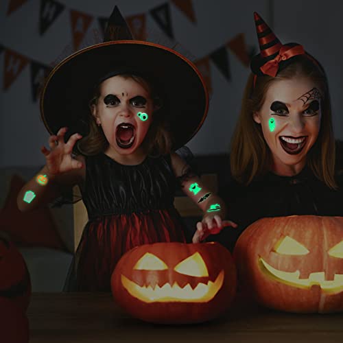 Halloween Temporary Tattoos for Kids Glow in Dark Stickers Assortment