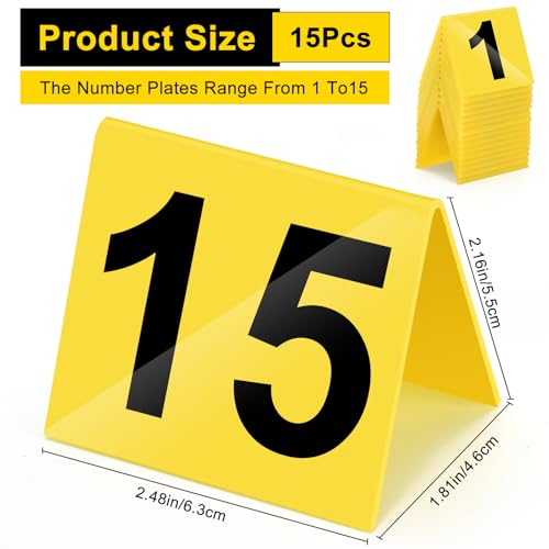 15Pcs Crime Scene Evidence Markers for Detective Party & Props
