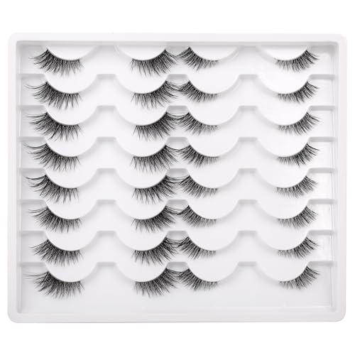 Wispy False Eyelashes - Half Cat Eye Lashes Short Natural Lashes 2 Styles Pack
