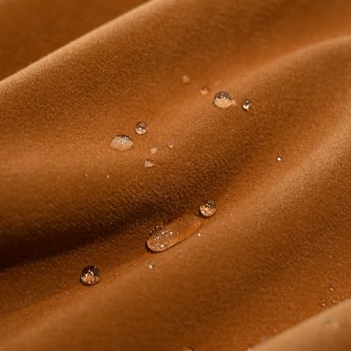 Rectangular Velvet Tablecloth Caramel 108x60 Waterproof Spillproof Washable