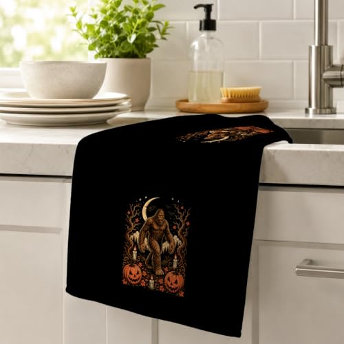 Halloween Bigfoot Kitchen Hand Towels 16x24 Inch - Color 3