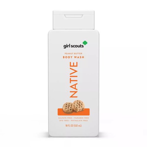 Native - Limited Edition Girl Scouts Cookies, Peanut Butter Body Wash, 18 oz