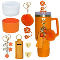 Orange Silicone Cup Boot Covers for Stanley Quencher 30oz 40oz Tumbler & Accessories