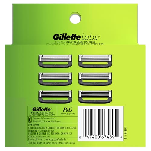 GilletteLabs Razor Blade Refills, 6 count