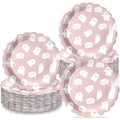 Pink Ghost Boo Halloween Disposable Plates 9 Inch - 100 Pack