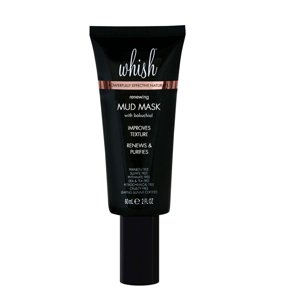Whish Mud Mask - Natural Retinol Alternative Clay Mask for Pore Minimizing & Acne Treatment - 2 fl oz