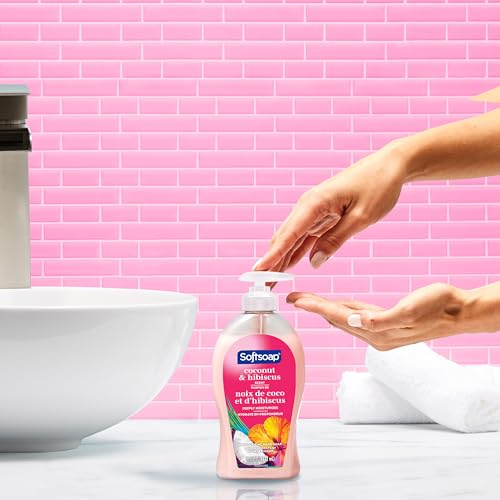 Liquid Hand Soap with Coconut & Hibiscus Scent - 11.25 oz Bottles, Pack of 6
