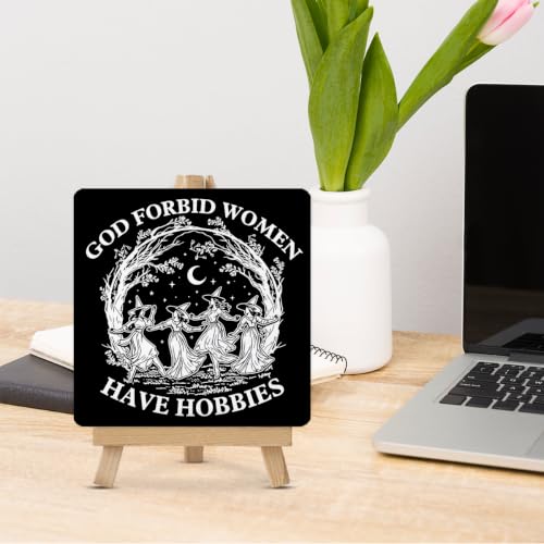 Gothic Witch Decor Wooden Sign WS70 Halloween Witchy Home Office Tabletop Gift