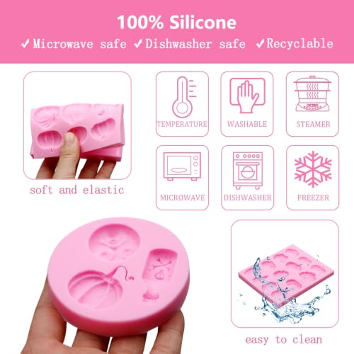 Pink Pumpkin Silicone Mold for Candy, Chocolate & Cake Decoration - XL432