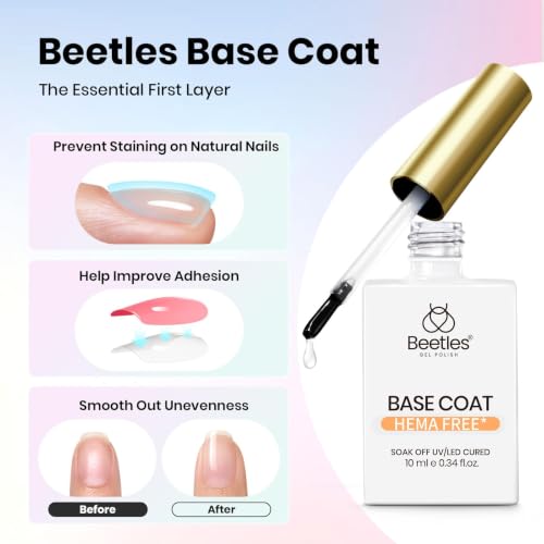 Beetles Gel Base and Top Coat Set - F-Clear-3 - 3 x 10ml Nail Polish