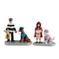 Halloween Trick-Or-Treat Figurine Set of 2 for Spooky Town Village Decorations