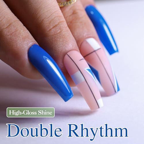 Double Rhythm 15ML Gel Polish - Dark Blue, Sheer, Soak Off Manicure