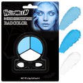 Ice Queen Face & Body Paint Kit - Blue & White Oil-Based Makeup with Applicator