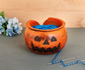 Orange Wooden Yarn Bowl for Crochet Knitting Organizer - Large 7x4 Inches