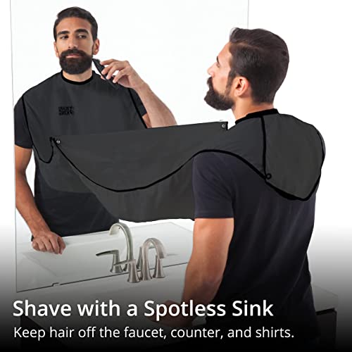 Beard King Beard Bib Apron Lite Version - Black, As Seen on Shark Tank - Grooming Gift for Men