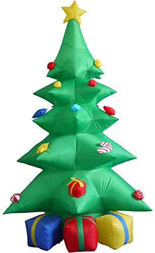 Christmas Inflatable Decorations Bundle - Santa, Reindeer, Tree, Lights