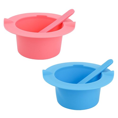 2Pcs Non-Stick Silicone Wax Warmer Liner Kit with Spatulas for Hair Removal