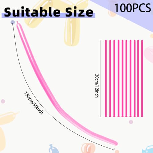 Pink Long Balloons for Parties and Balloon Arches - 100 pcs