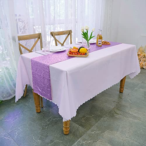 Lavender Sequin Table Runner Set - 6 Pack, 12x72 Inches for Weddings & Parties - Variation of THIS listing