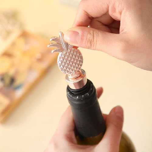 24PCS Pineapple Wine Stopper Set - Beach & Wedding Bottle Decor - Opp Variation