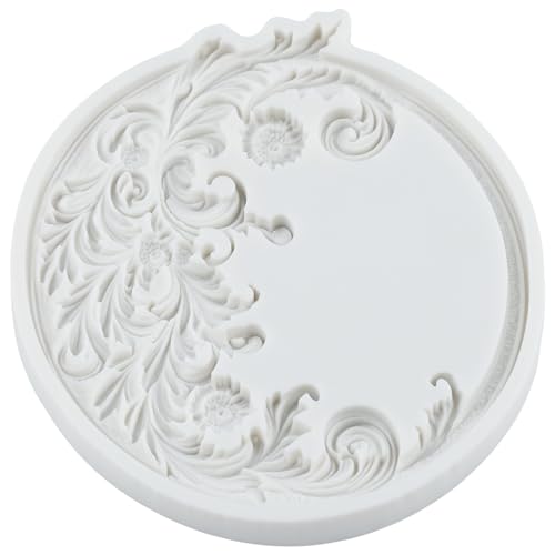 Baroque Silicone Mold Set of 4 - Curlicues, Scroll, Lace, Relief for Cake Decorating - Style M