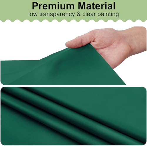 Disposable Plastic Tablecloth 84 Inch Round Christmas Green 8 Pack Waterproof & Leakproof
