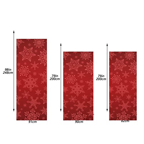 Qilmy Christmas Snowflakes Door Cover - Washable 32x79 Inch Holiday Front Door Decor (Variation of THIS listing: 79"L x 32"W)