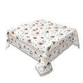 Autumn Halloween Tablecloth 60 Inch Square Ghost Design - White Ghost