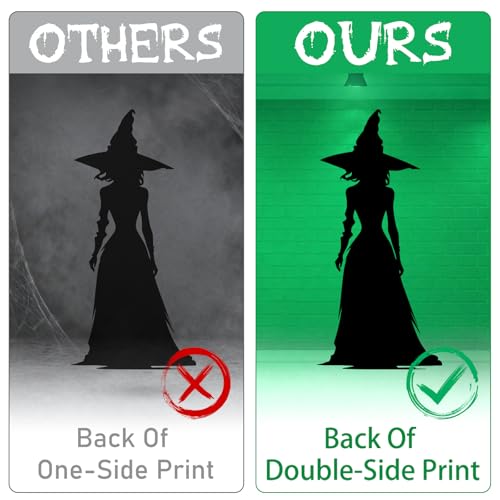 Halloween Black Witch Window Clings - Large 35'' Silhouette Decoration - Black Witch Variation