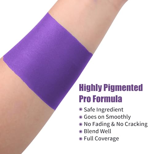 Drawdart Purple Face & Body Paint Stick - Full Coverage Halloween Cosplay Makeup