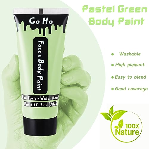 Pastel Green Body Paint - Washable Halloween Makeup, Non-Toxic, 2.37oz