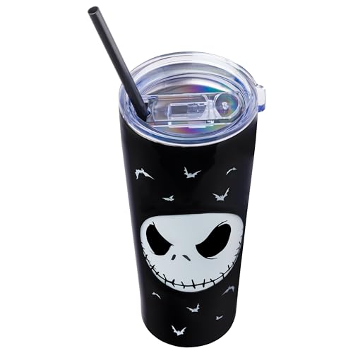 Nightmare Before Christmas 22oz Double Walled Tumbler with Straw - Seriously Spooky