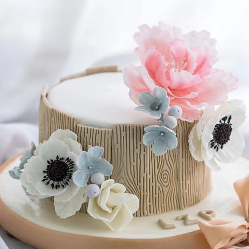 Wood Grain Tree Bark Silicone Mold for Cake Decorating - Style A