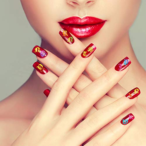 Chic Colors 24 Sheets Old English Nail Sticker Decal for Nail Art DIY