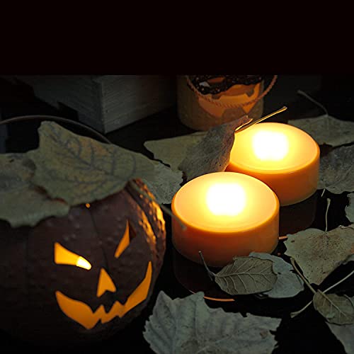 4 Pack Halloween Pumpkin Lanterns with Remote - Battery Operated Flameless LED Candles, Orange