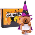 Halloween Support Cucumber Witch Hat and Cloak Doll with Knitted Potato Toy - Brown