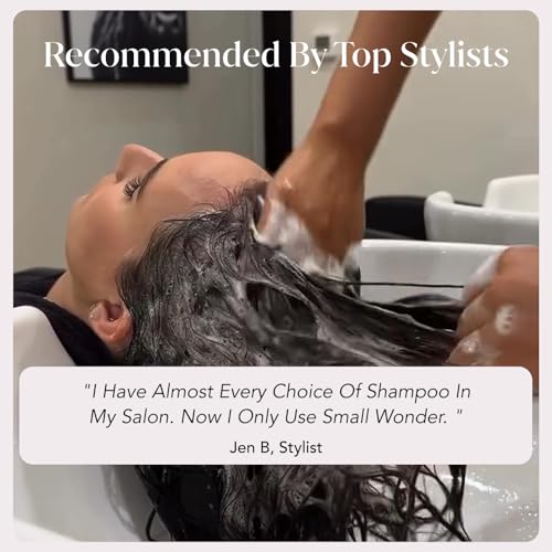 SMALL WONDER® Signature Shampoo – 2.5 oz (50-80 Washes) – Sulfate-Free, Paraben-Free, Color-Safe, Powder-to-Creamy-Lather Formula – For Shinier, Smoother Hair