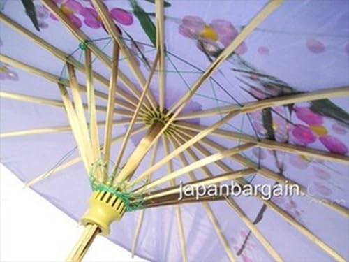 Japanese Parasol 22 Inch Nylon Umbrella - Lavender, Asian Decor & Cosplay