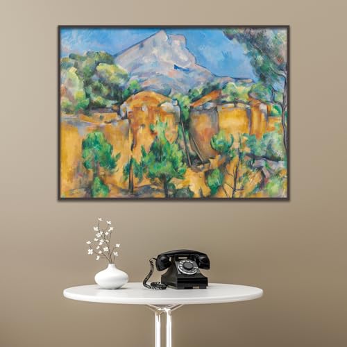 Impressionist Sainte-Victoire Mountain Art Poster - Bibémus Canvas Wall Decor - 12x16in / 30x40cm - Unframed