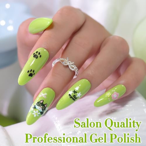 Gel Nail Polish 15ML - Translucent Light Milky Green Glow Variation - Long-Lasting, Healthy Formula