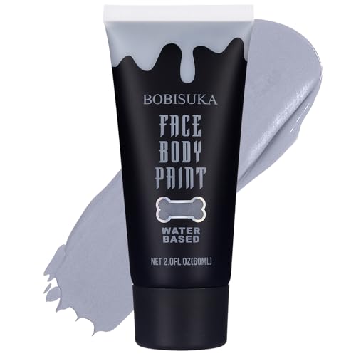 Grey Face & Body Paint - Water-Based, Non-Toxic, Washable for Art & Halloween