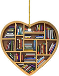 Christmas Reading Book Ornament - Acrylic Tree Decoration for Book Lovers